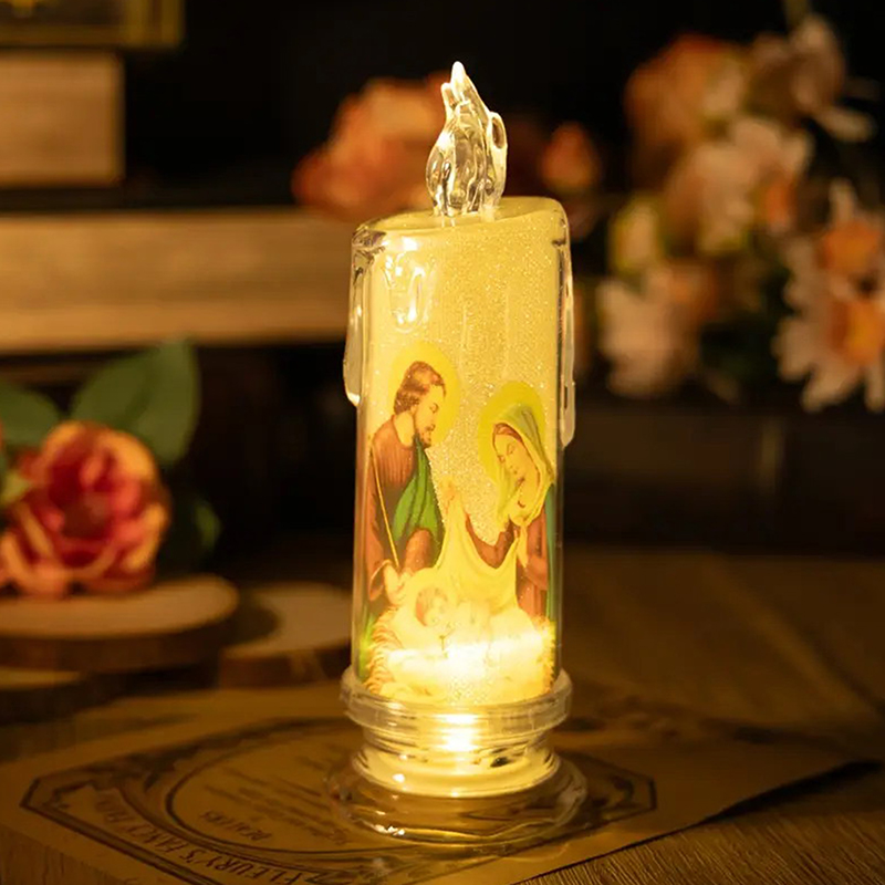 Silk Candle - Gesù Vergine Cristo Lampada a candela