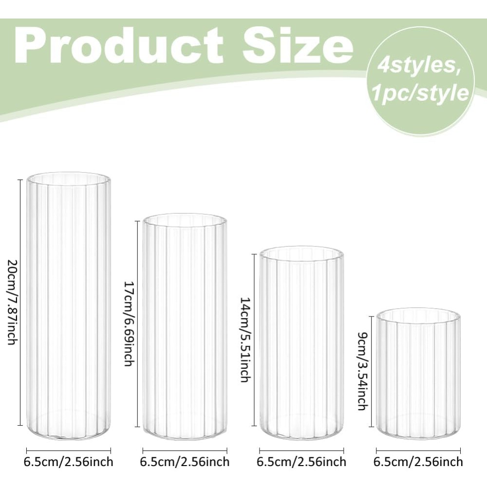 Vasi cilindrici in vetro di 4  - Candle Containers recensione e prezzo