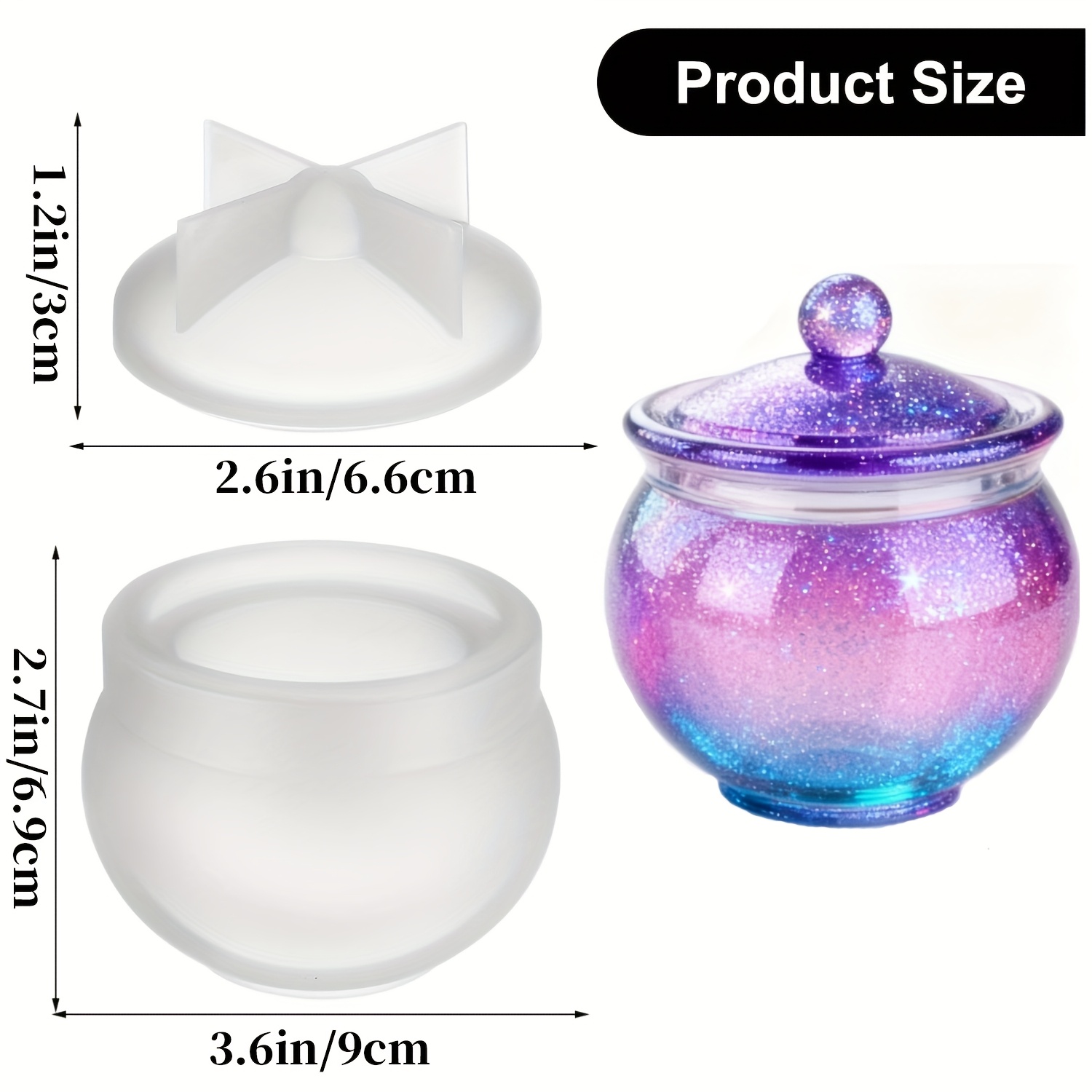 1 set di stampi rotondi in res - Candle Containers recensione e prezzo